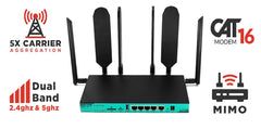 4G LTE-A Cat16 Pro Unlocked Dual-Band OpenWRT Sim Card Router with 5X Carrier Aggregation - Plug and Play Connection on AT&T, T-Mobile, & Verizon…